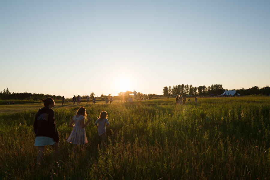 Returning to the festival fields.