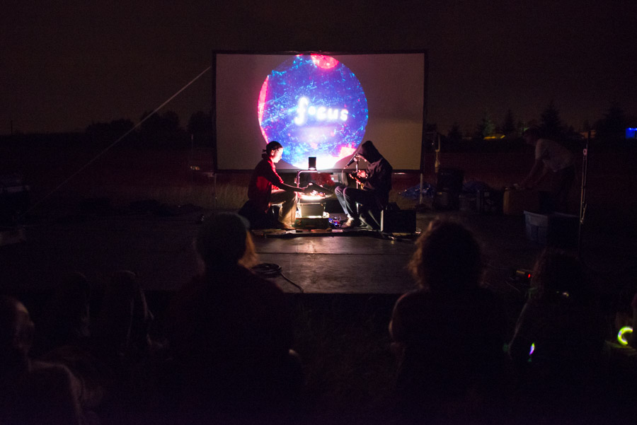 Mind Of A Snail Puppet Co. came all the way from Vancouver to tell stories to the folks at Pope&rsquo;s Hill. With a guitar, some beatboxing, a guiding voice, and a loop they use layered transparencies to project a puppet show for the festivalers to enjoy. You may have also caught them at the Winnipeg Fringe Festival the week after.